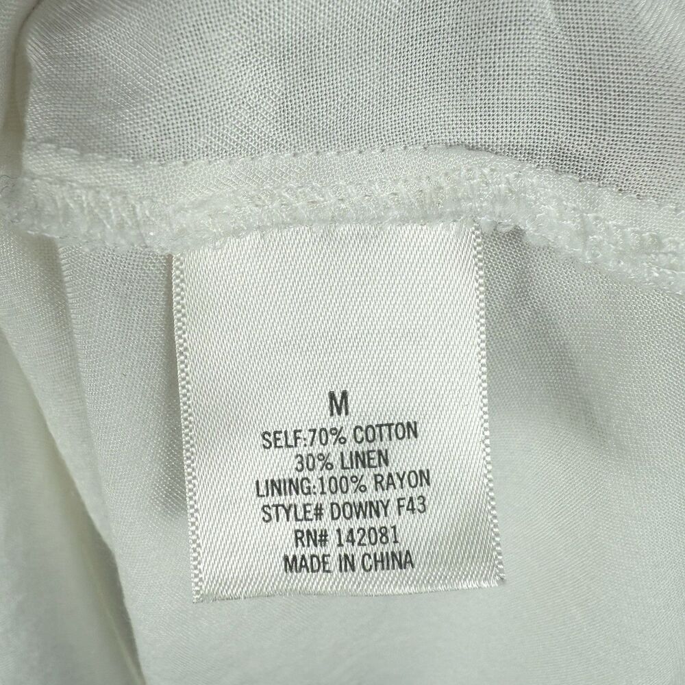 Women's Striped Linen Blend Lined Keyhole Halter Dress Multicolor Size M Miami - Picture 15 of 16